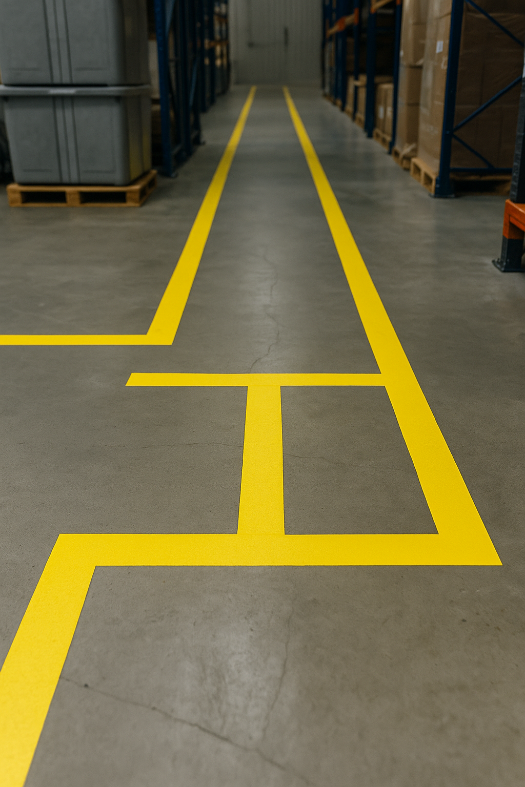 Warehouse safety lines